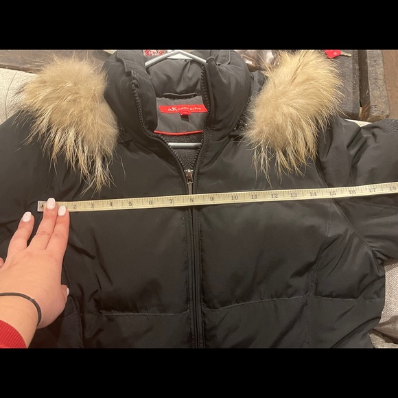 Anne Klein hooded long puffer coat - Picture 5 of 5